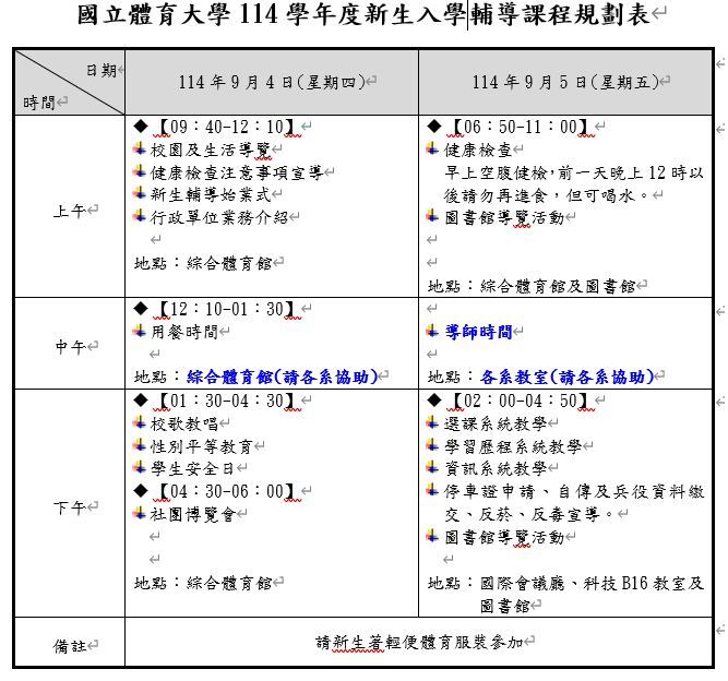 114學年度新生入學輔導實施計畫圖片